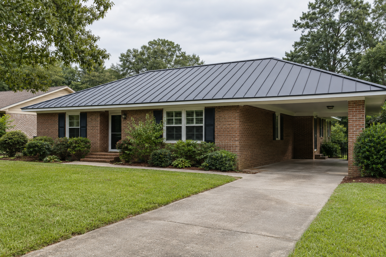 metal roofing on a Beaumont home